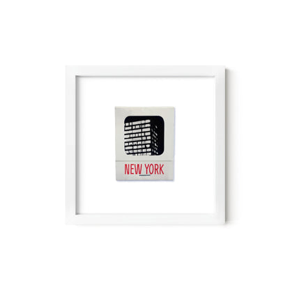 New York Vintage Matchbook Art Print – Red