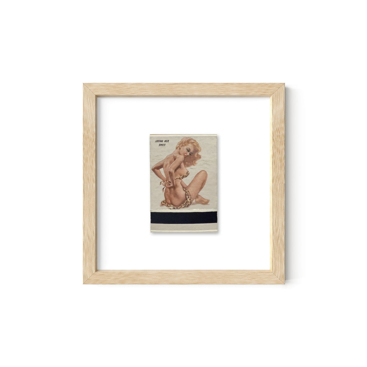 Losing Her Spots Vintage Pin-Up Matchbook Art Print – Front Only