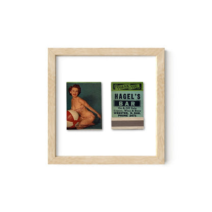 Beach Ball Beauty Vintage Pin-Up Matchbook Art Print – Front & Back