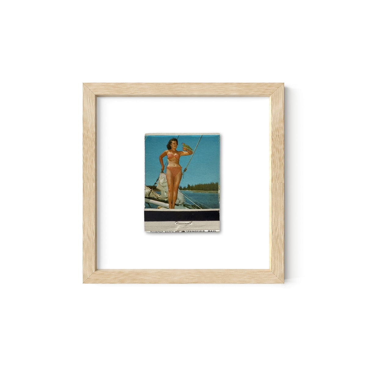 Sail Away Vintage Pin-Up Matchbook Art Print – Front Only
