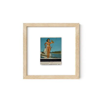 Sail Away Vintage Pin-Up Matchbook Art Print – Front Only