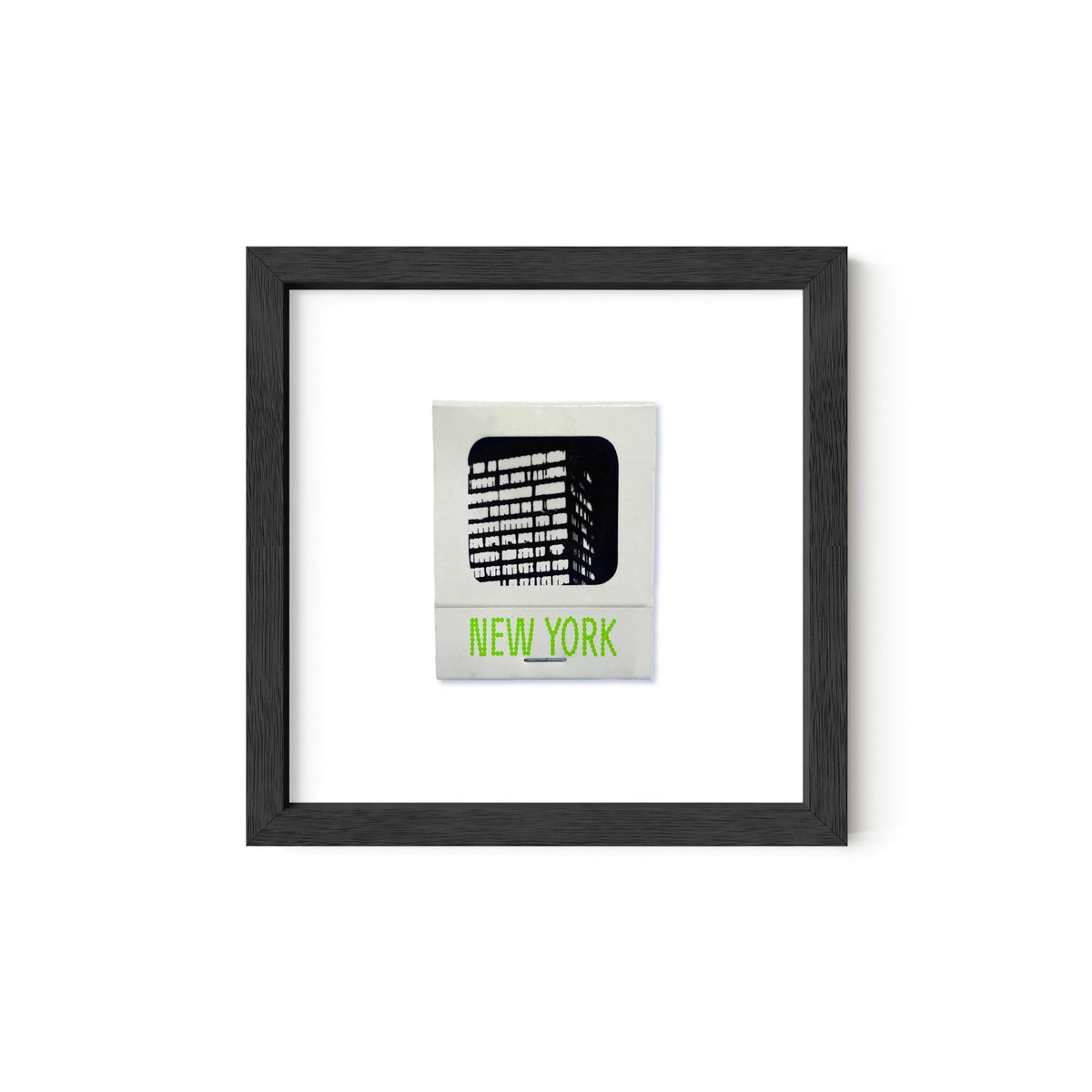 New York Vintage Matchbook Art Print – Green