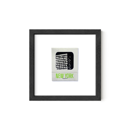 New York Vintage Matchbook Art Print – Green