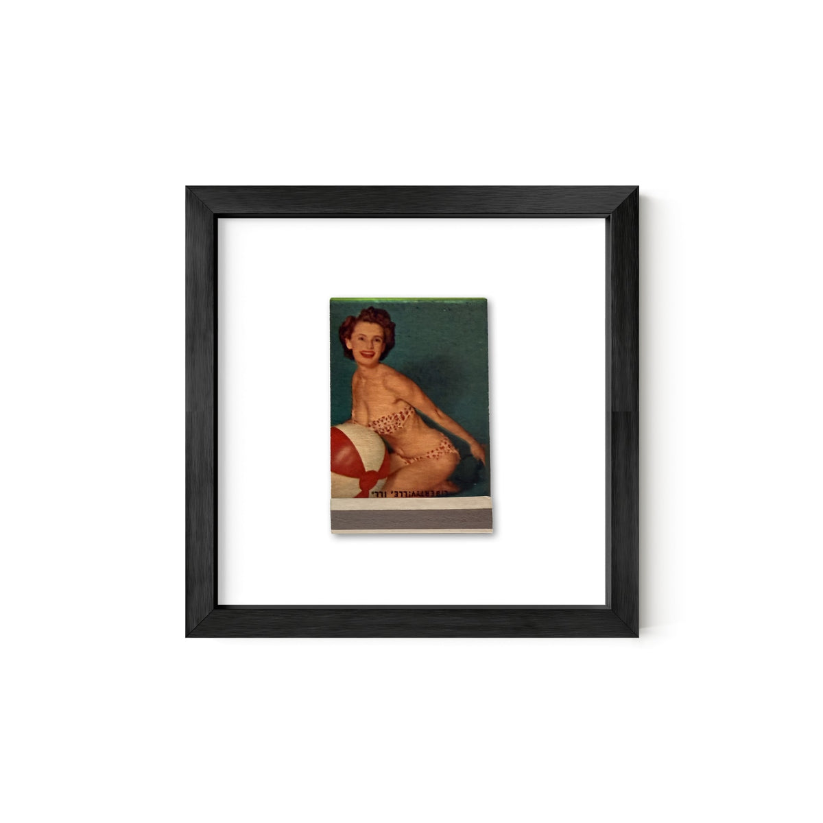Beach Ball Beauty Vintage Pin-Up Matchbook Art Print – Front Only