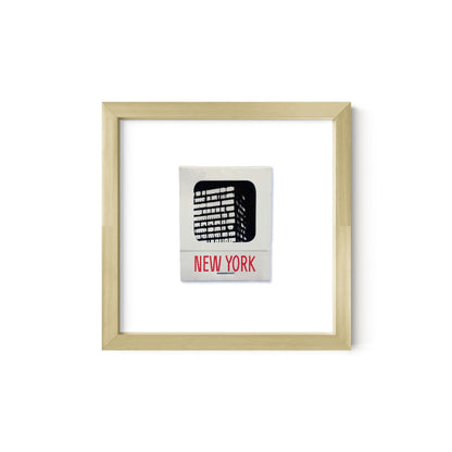 New York Vintage Matchbook Art Print – Red