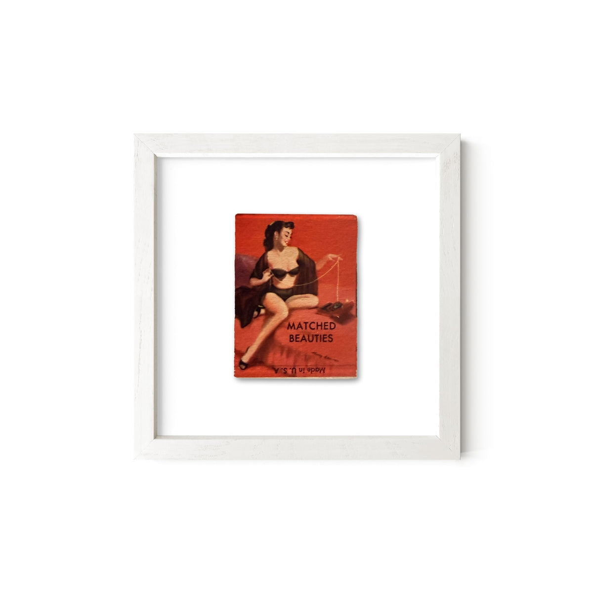 Matched Beauties Vintage Pin-Up Matchbook Art Print – Front Only