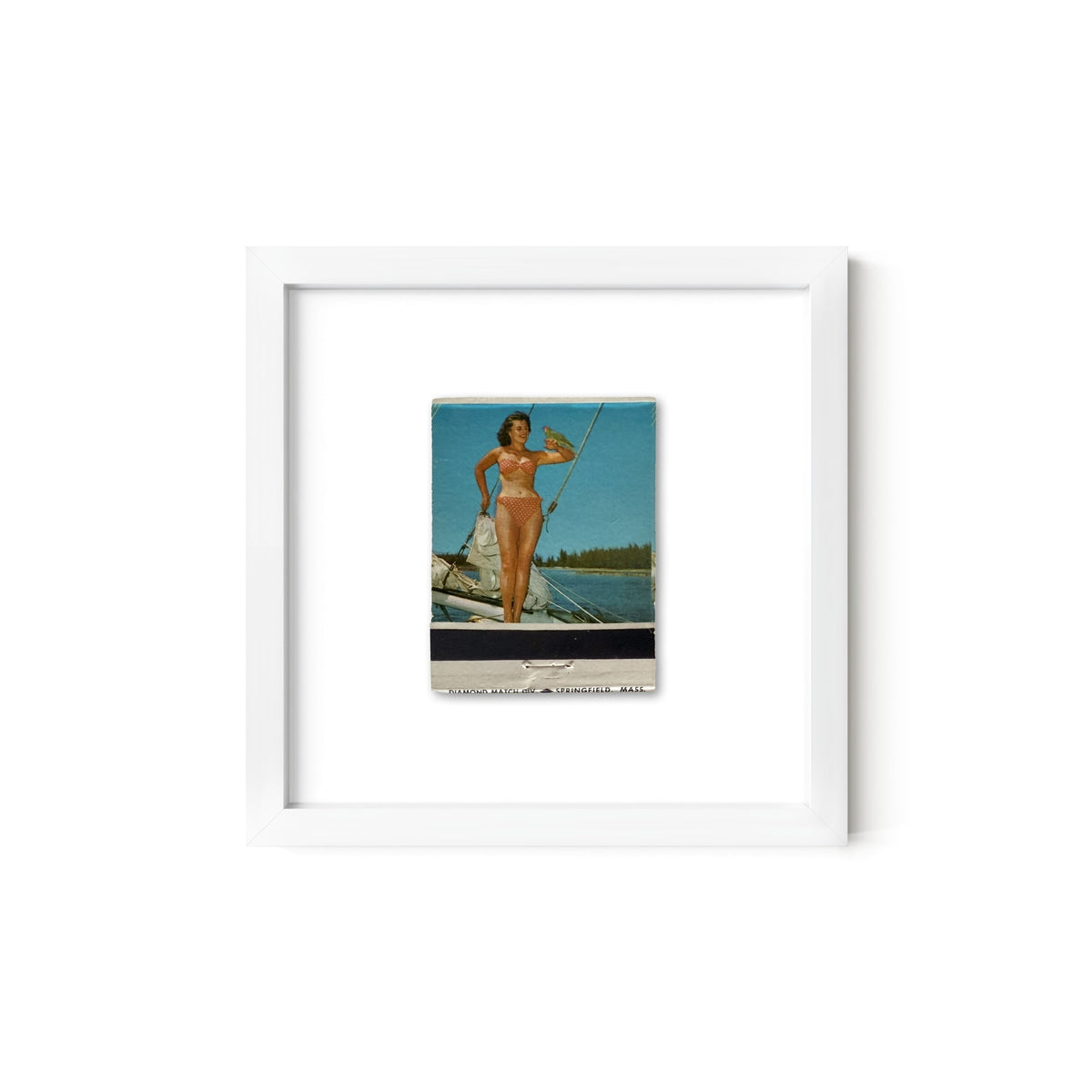 Sail Away Vintage Pin-Up Matchbook Art Print – Front Only