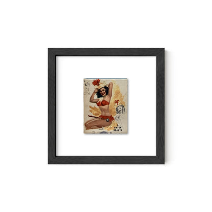 A Baton Beauty Vintage Pin-Up Matchbook Art Print – Front Only