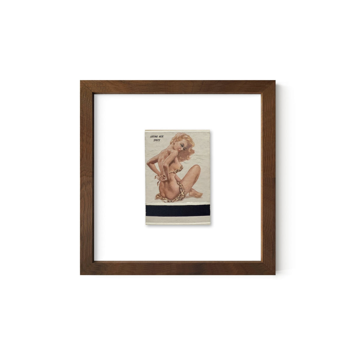 Losing Her Spots Vintage Pin-Up Matchbook Art Print – Front Only