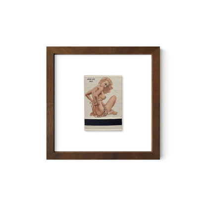 Losing Her Spots Vintage Pin-Up Matchbook Art Print – Front Only