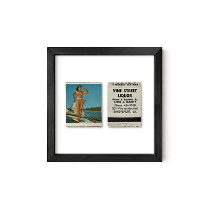 Sail Away Vintage Pin-Up Matchbook Art Print – Front & Back
