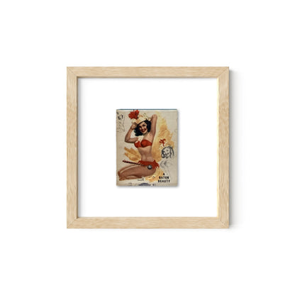 A Baton Beauty Vintage Pin-Up Matchbook Art Print – Front Only