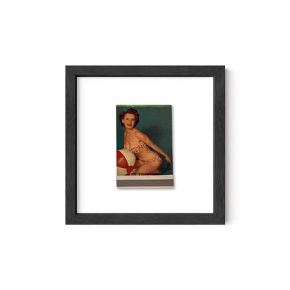 Beach Ball Beauty Vintage Pin-Up Matchbook Art Print – Front Only