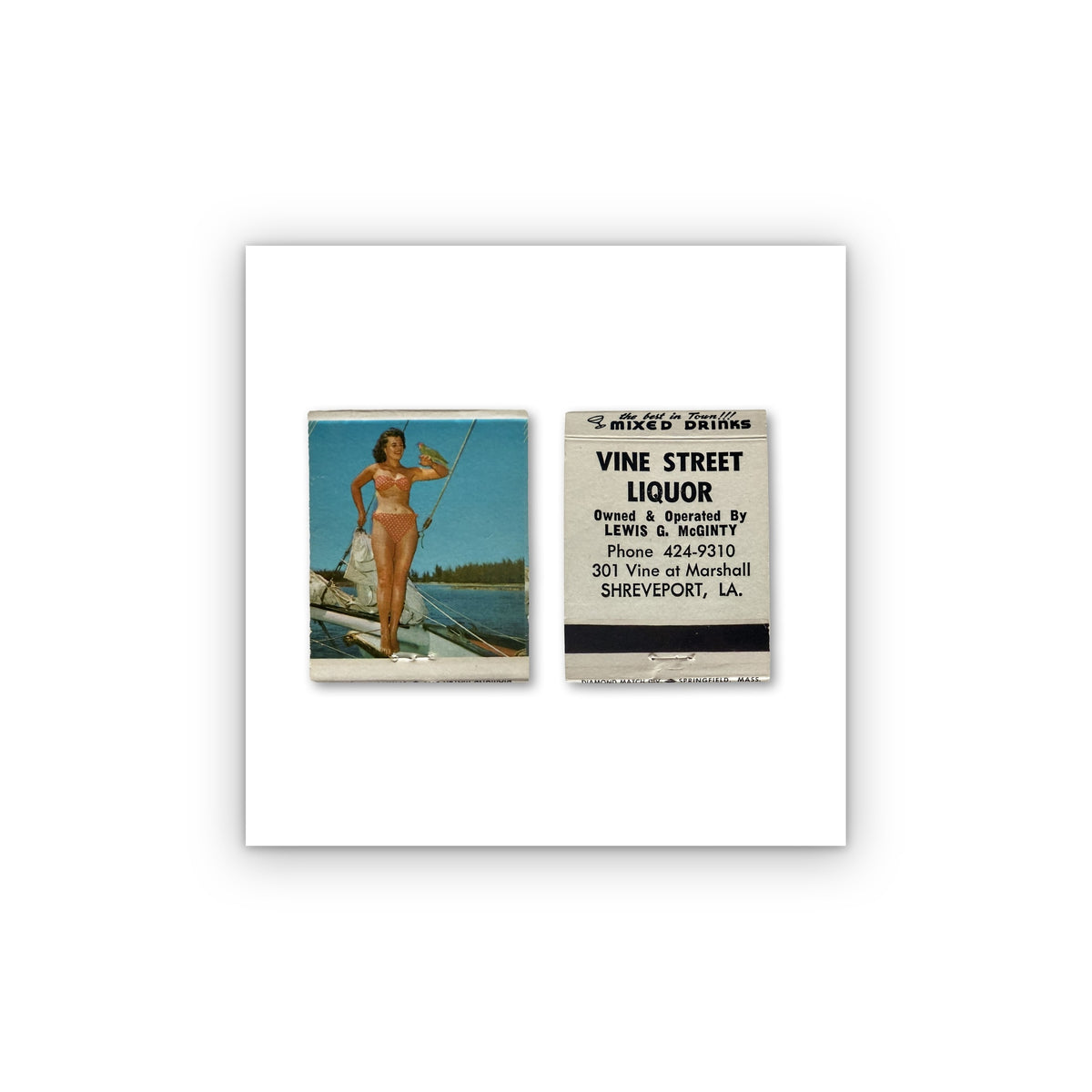 Sail Away matchbook print, unframed
