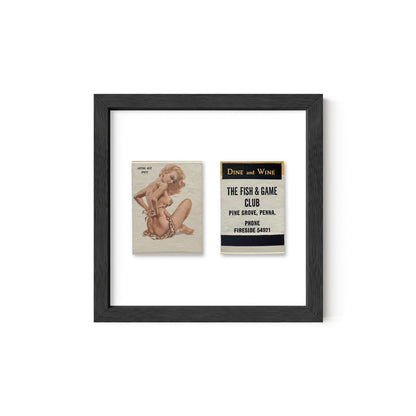Losing Her Spots Vintage Pin-Up Matchbook Art Print – Front & Back