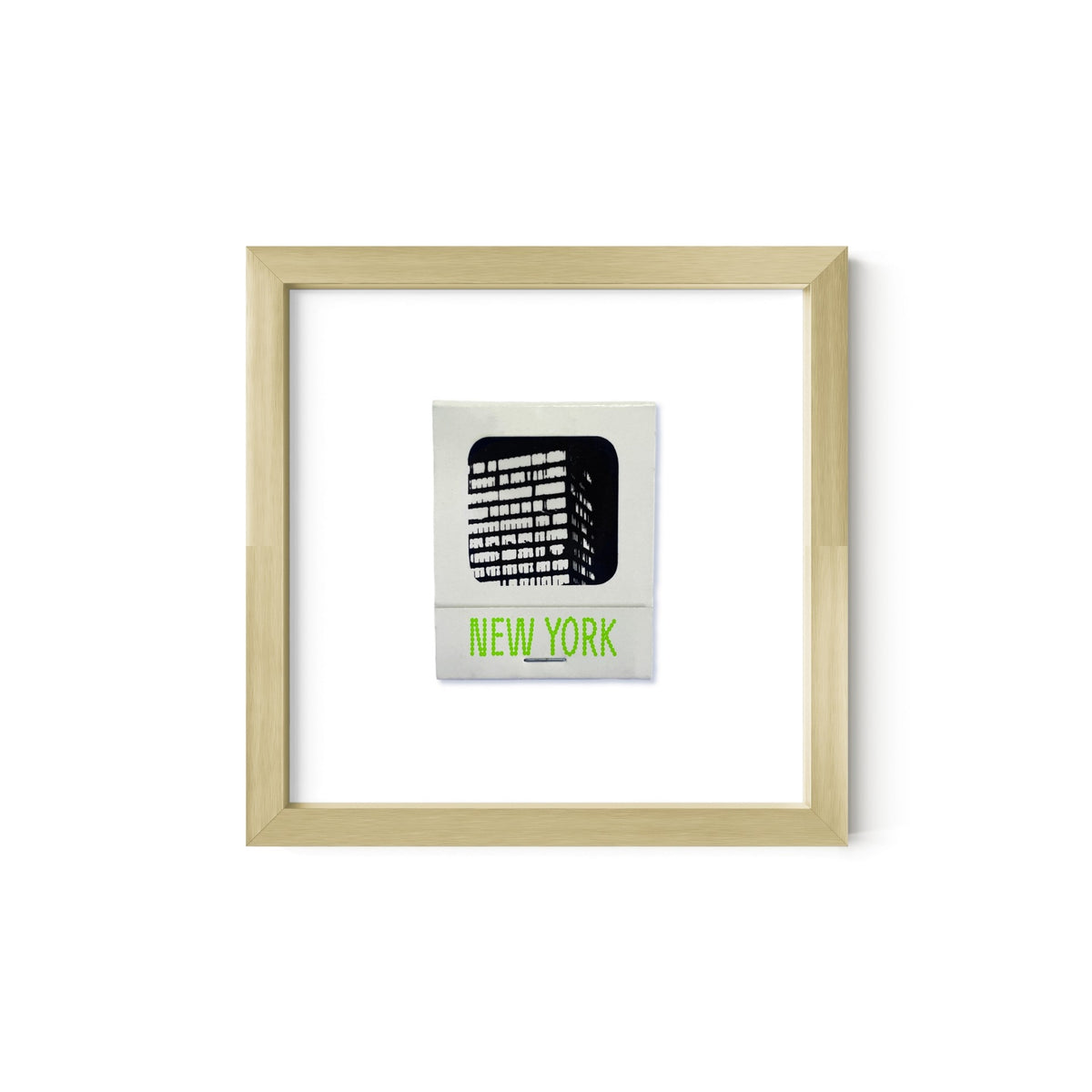 New York Vintage Matchbook Art Print – Green