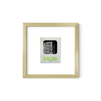 New York Vintage Matchbook Art Print – Green