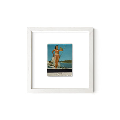 Sail Away Vintage Pin-Up Matchbook Art Print – Front Only