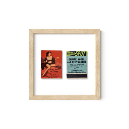Matched Beauties Vintage Pin-Up Matchbook Art Print – Front & Back
