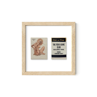 Losing Her Spots Vintage Pin-Up Matchbook Art Print – Front & Back