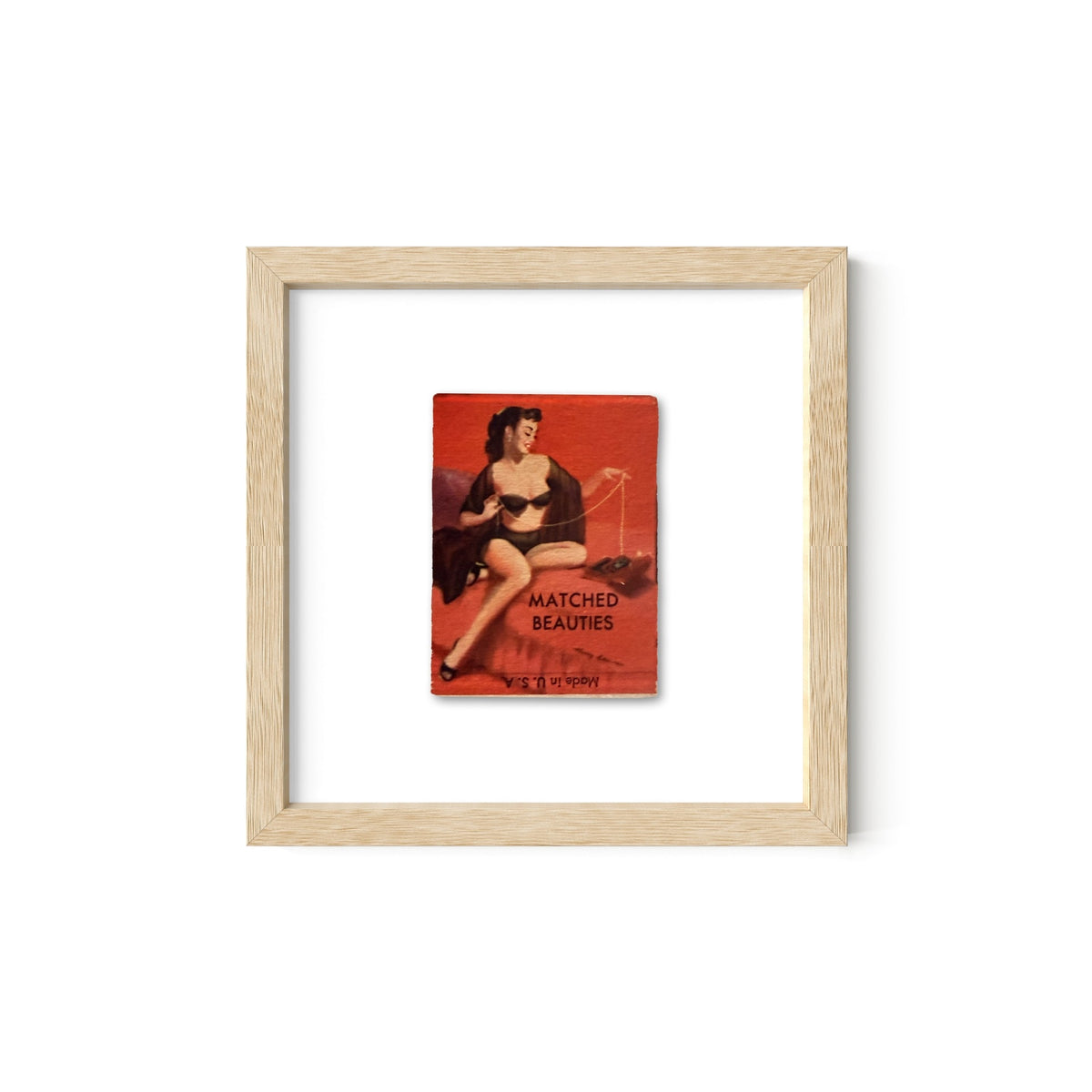 Matched Beauties Vintage Pin-Up Matchbook Art Print – Front Only