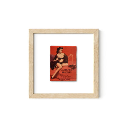 Matched Beauties Vintage Pin-Up Matchbook Art Print – Front Only
