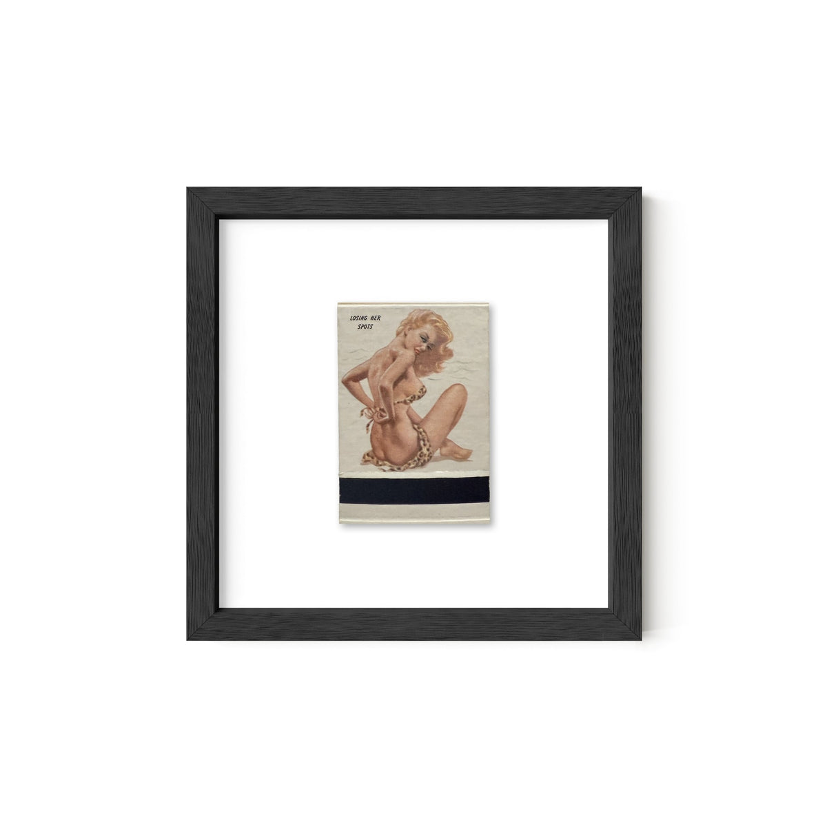 Losing Her Spots Vintage Pin-Up Matchbook Art Print – Front Only