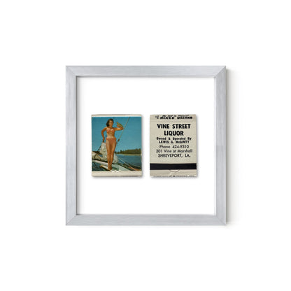 Sail Away Vintage Pin-Up Matchbook Art Print – Front & Back