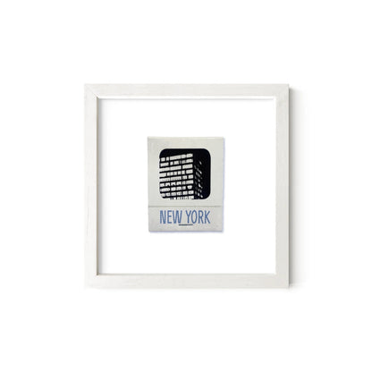 New York matchbook print, White Oak frame