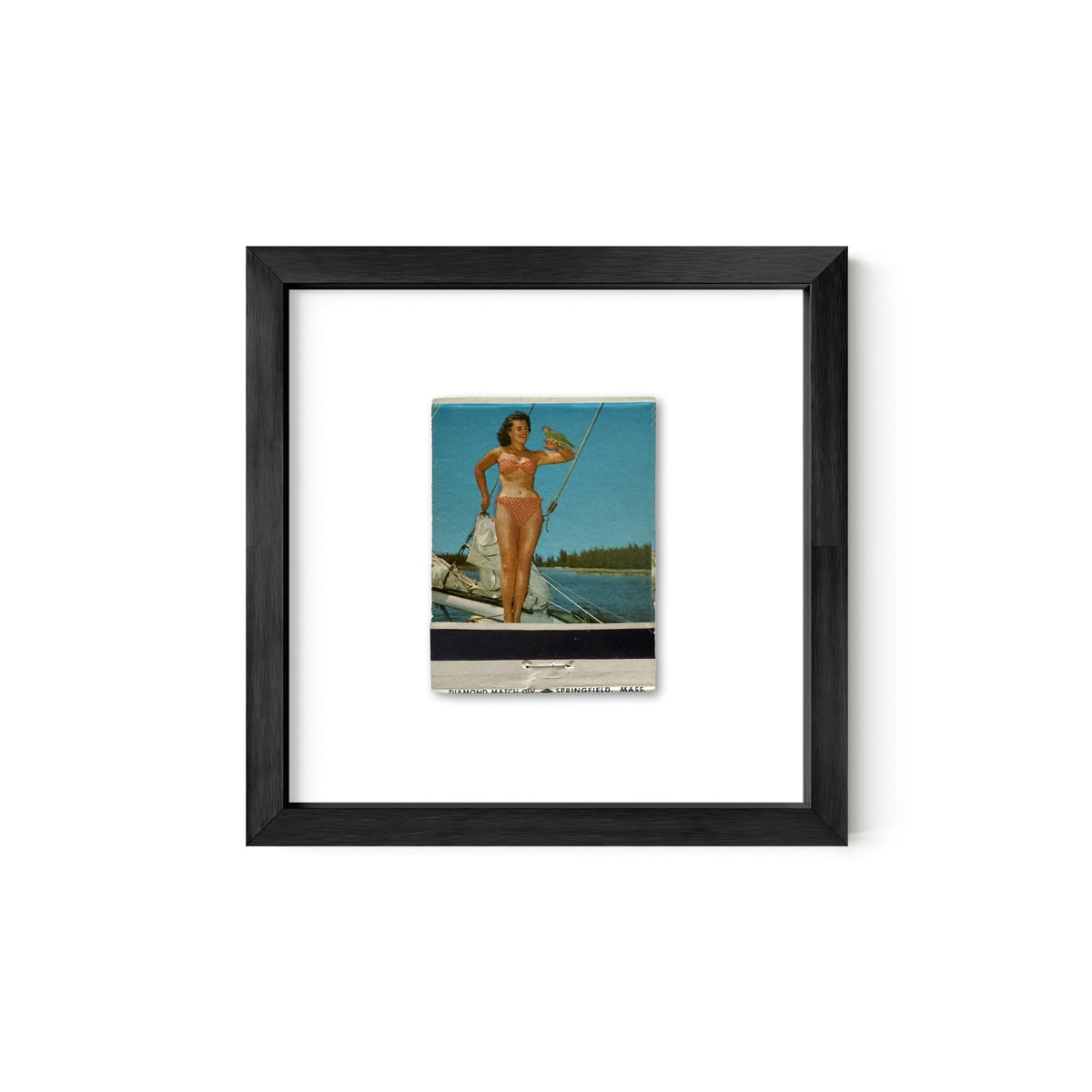 Sail Away Vintage Pin-Up Matchbook Art Print – Front Only