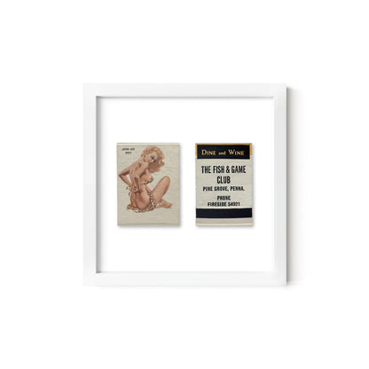Losing Her Spots Vintage Pin-Up Matchbook Art Print – Front & Back