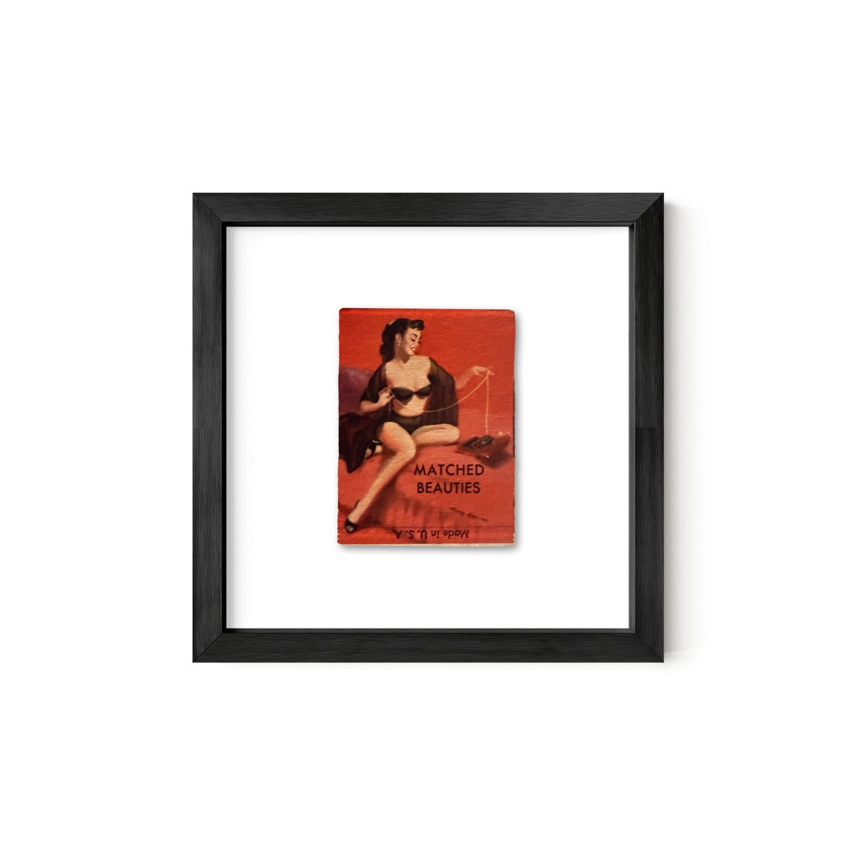 Matched Beauties Vintage Pin-Up Matchbook Art Print – Front Only